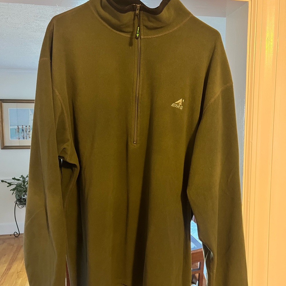 EMS Men's Green Half-Zip Sweater